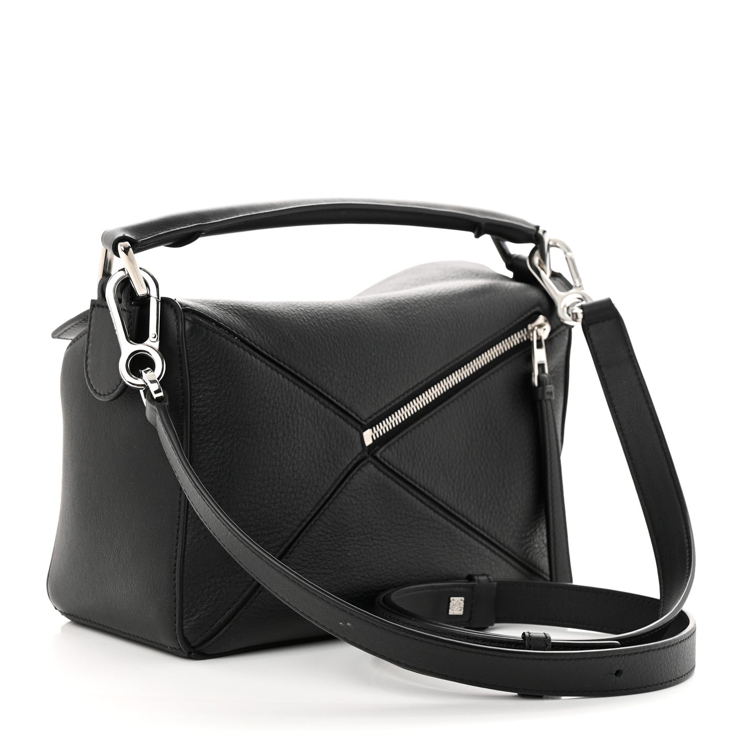 Calfskin Small Puzzle Bag Black