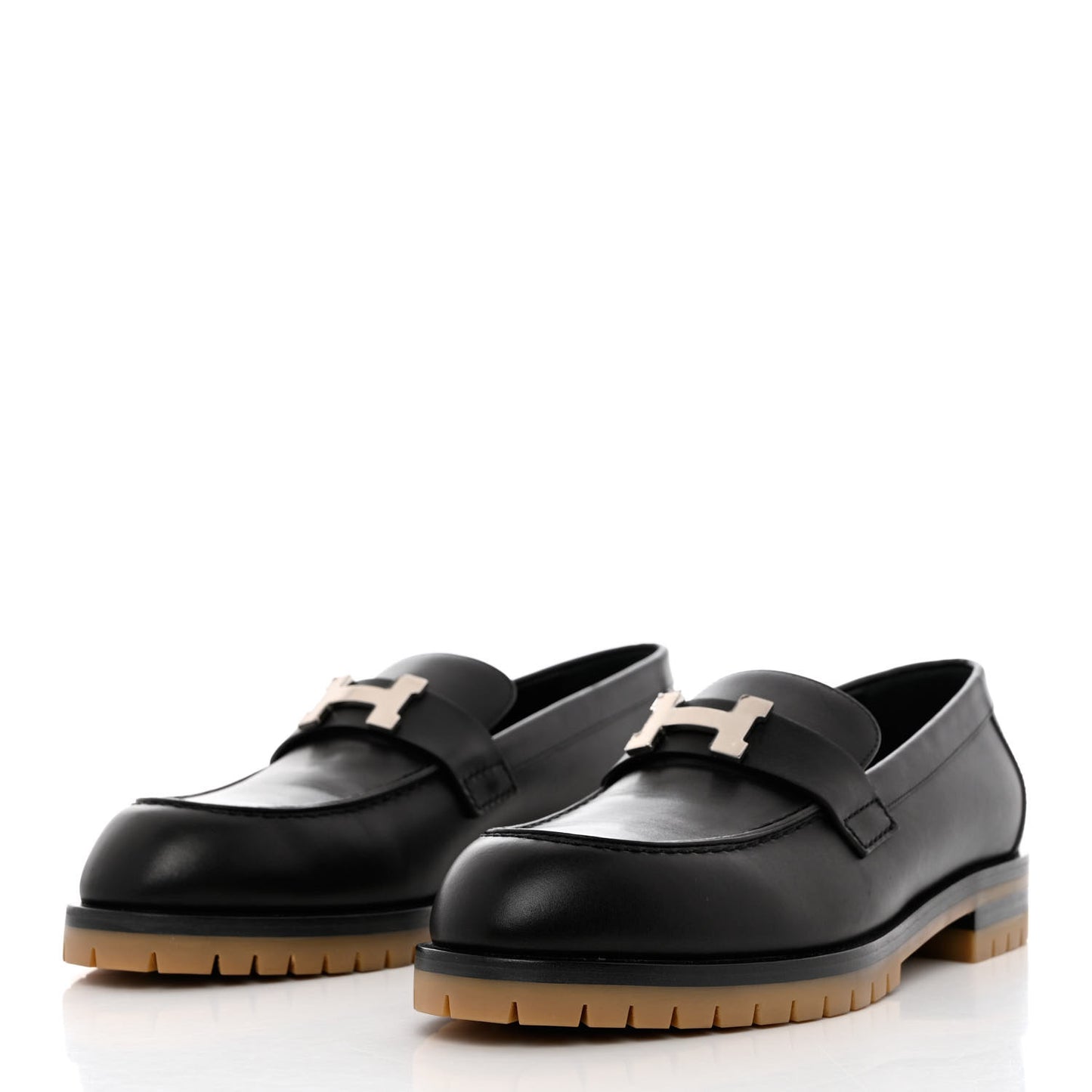 Calfskin Womens Faubourg Loafers 40 Black