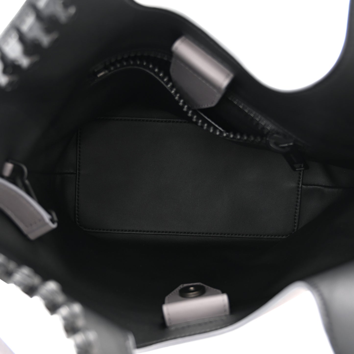 Calfskin Megazip Tote Grey