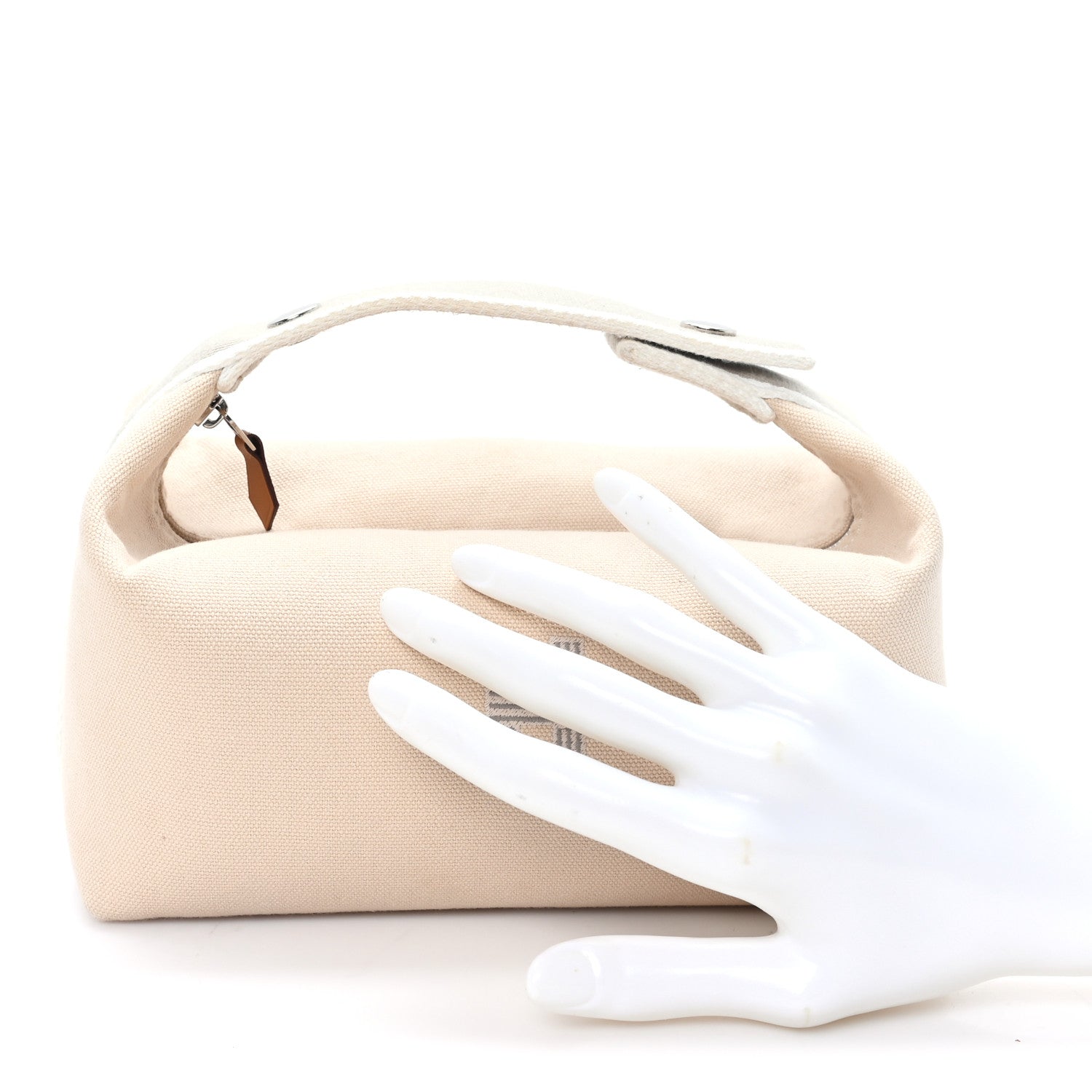 Hermes Canvas Small Bride-A-Brac Pouch Natural 2 of 6