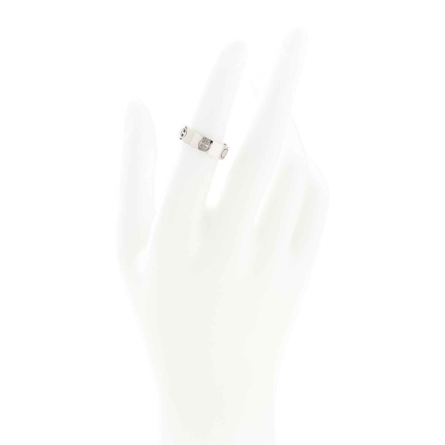 Cartier 18K White Gold 5.5mm LOVE Ring 51 5.75 2 of 5