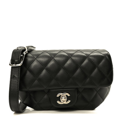 Chanel Calfskin Quilted CC Uniform Flap Belt Bag Black 1 of 10