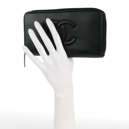 Chanel Caviar Timeless CC Large Gusset Zip Around Wallet Black 2 of 8