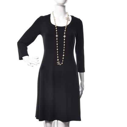 Chanel Pearl Crystal CC Long Necklace Gold 2 of 6