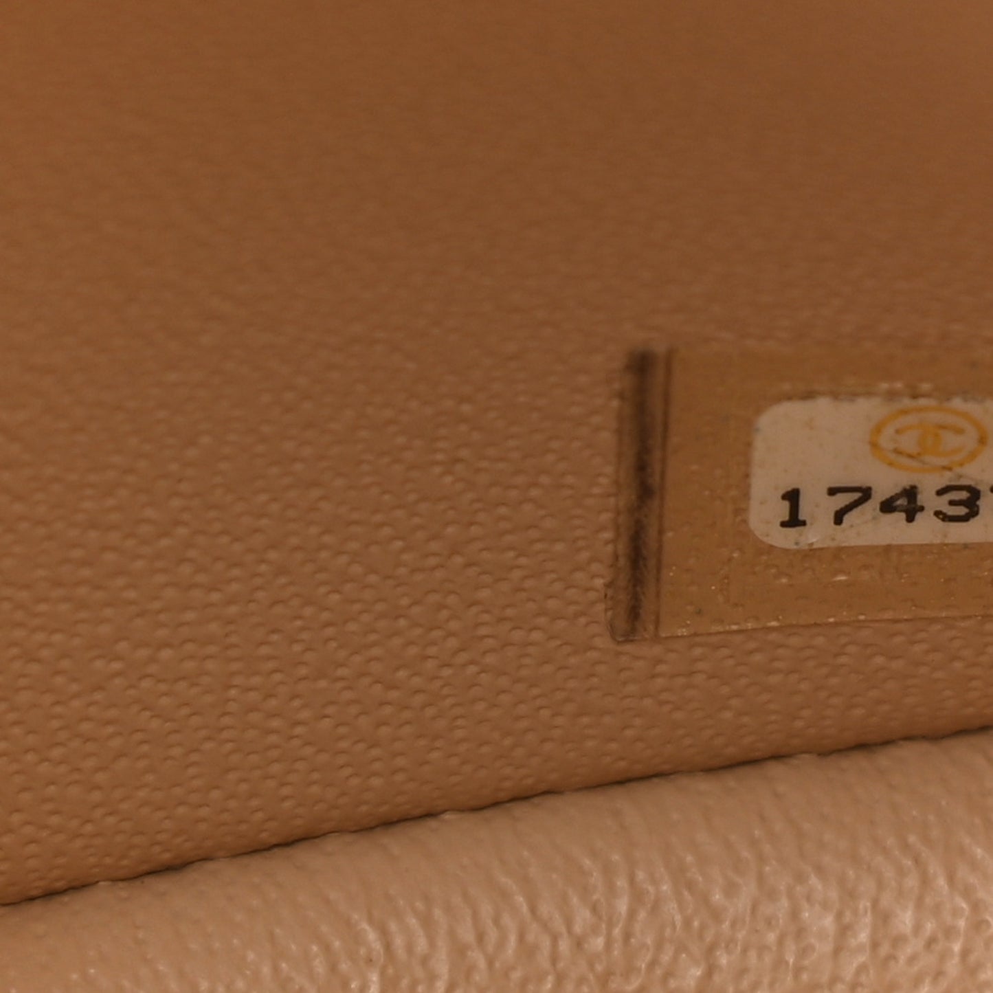 Lambskin Quilted Jumbo Double Flap Beige