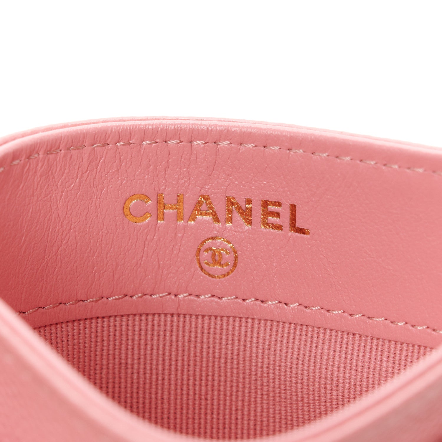 Chanel Caviar Quilted Card Holder Pink 6 of 10