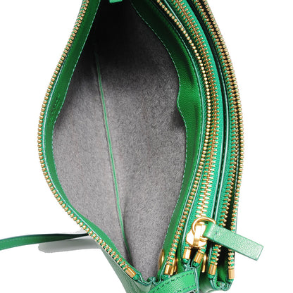 Celine Lambskin Large Trio Crossbody Bag Grass 7 of 8