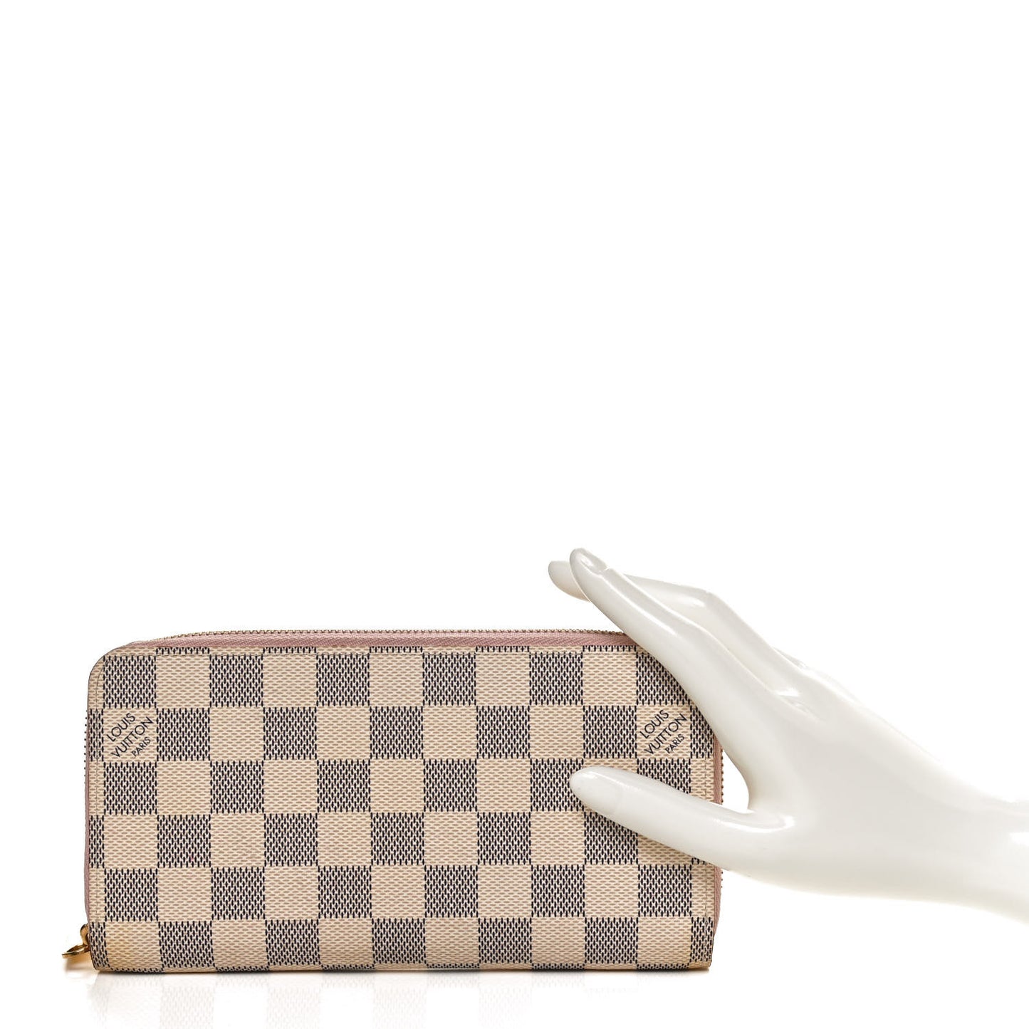 Damier Azur Zippy Wallet Rose Ballerine