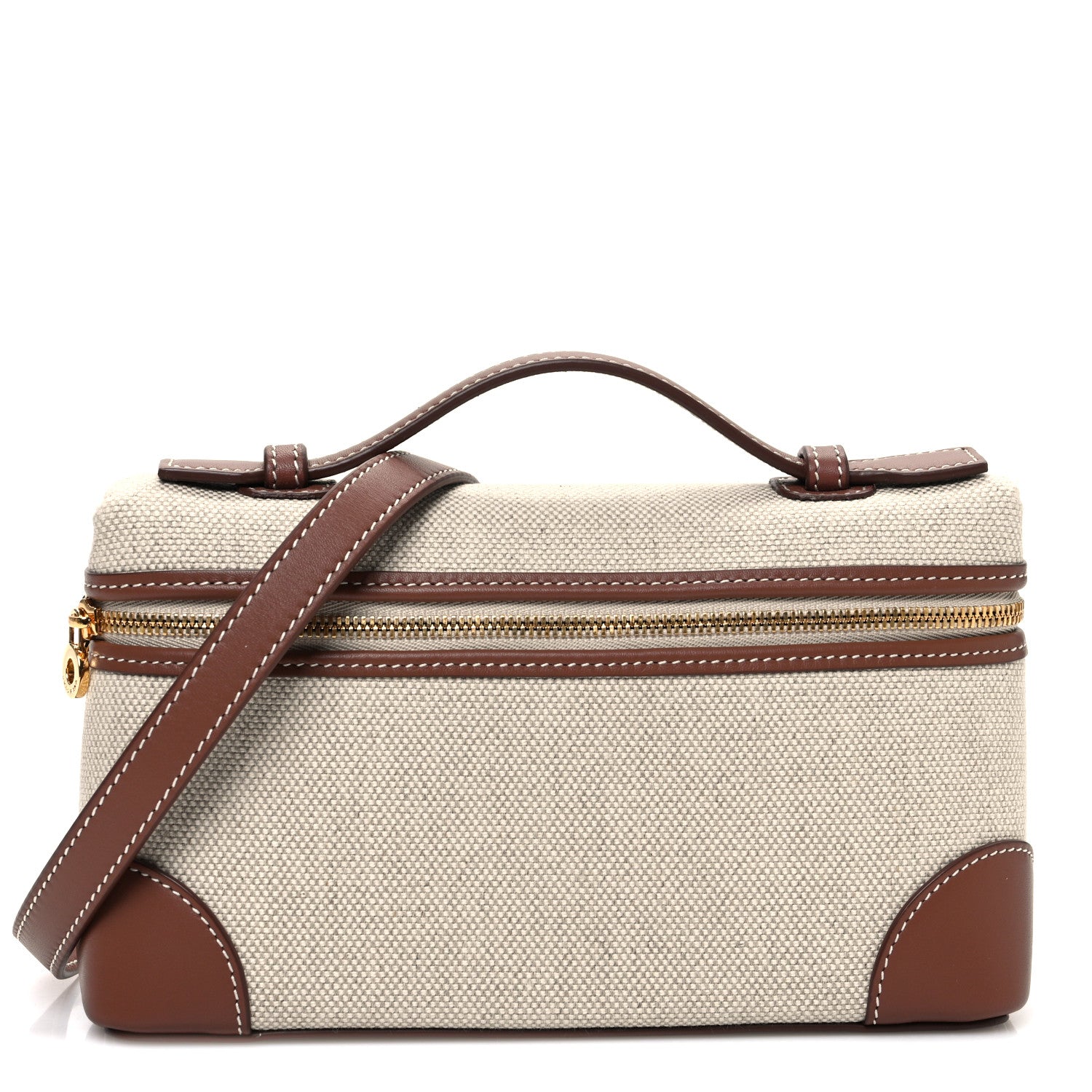 Loro Piana Cotton Linen L19 Extra Pocket Pouch Natural Caramel Sugar 1 of 9