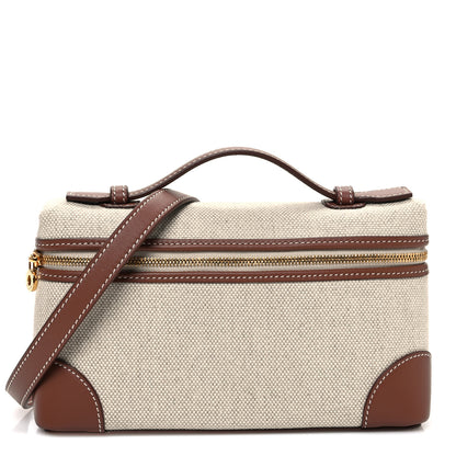 Loro Piana Cotton Linen L19 Extra Pocket Pouch Natural Caramel Sugar 1 of 9