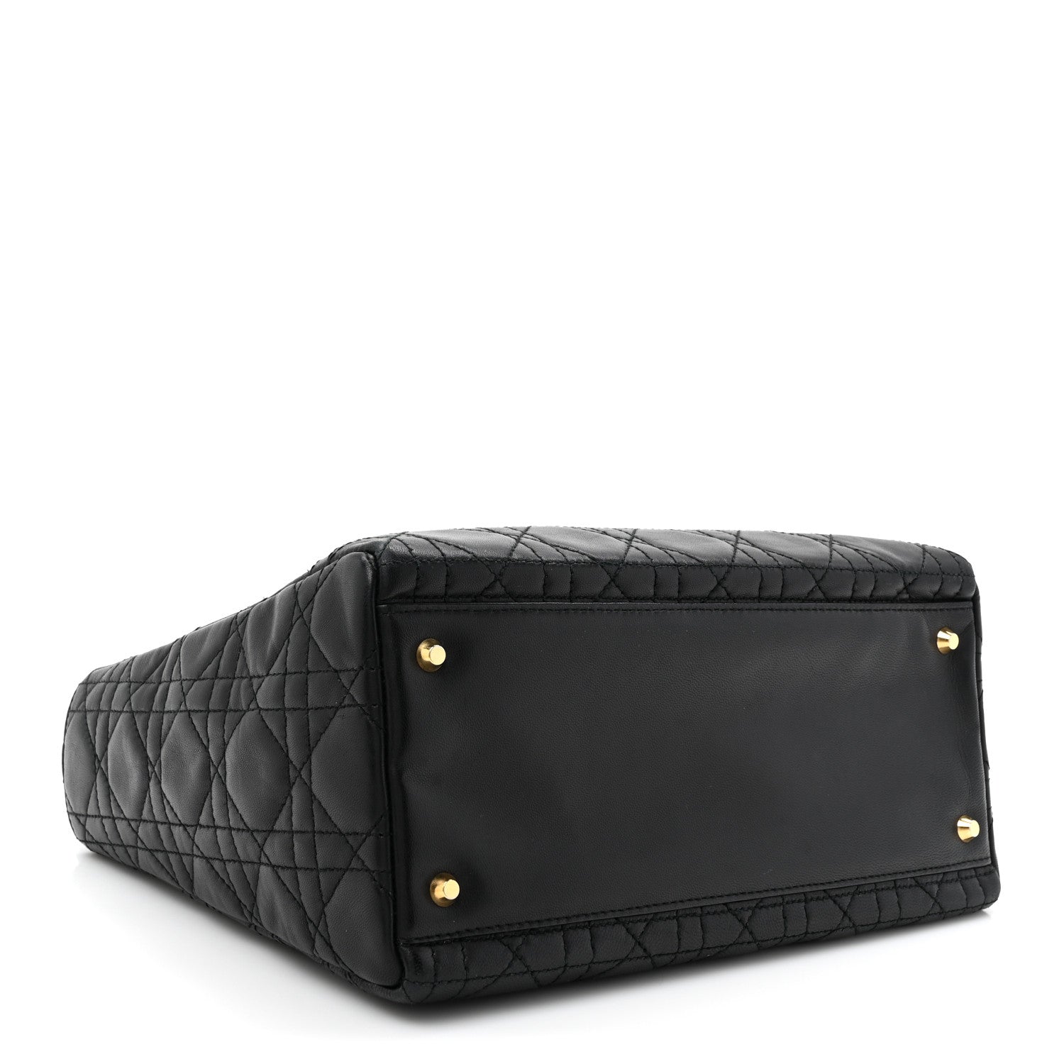 Christian Dior Lambskin Cannage Medium Lady Dior Black 4 of 16