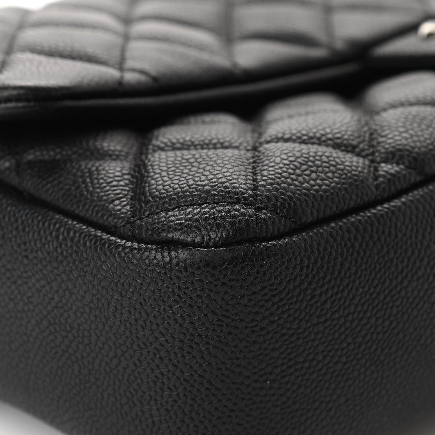 Caviar Quilted Jumbo Easy Flap Black