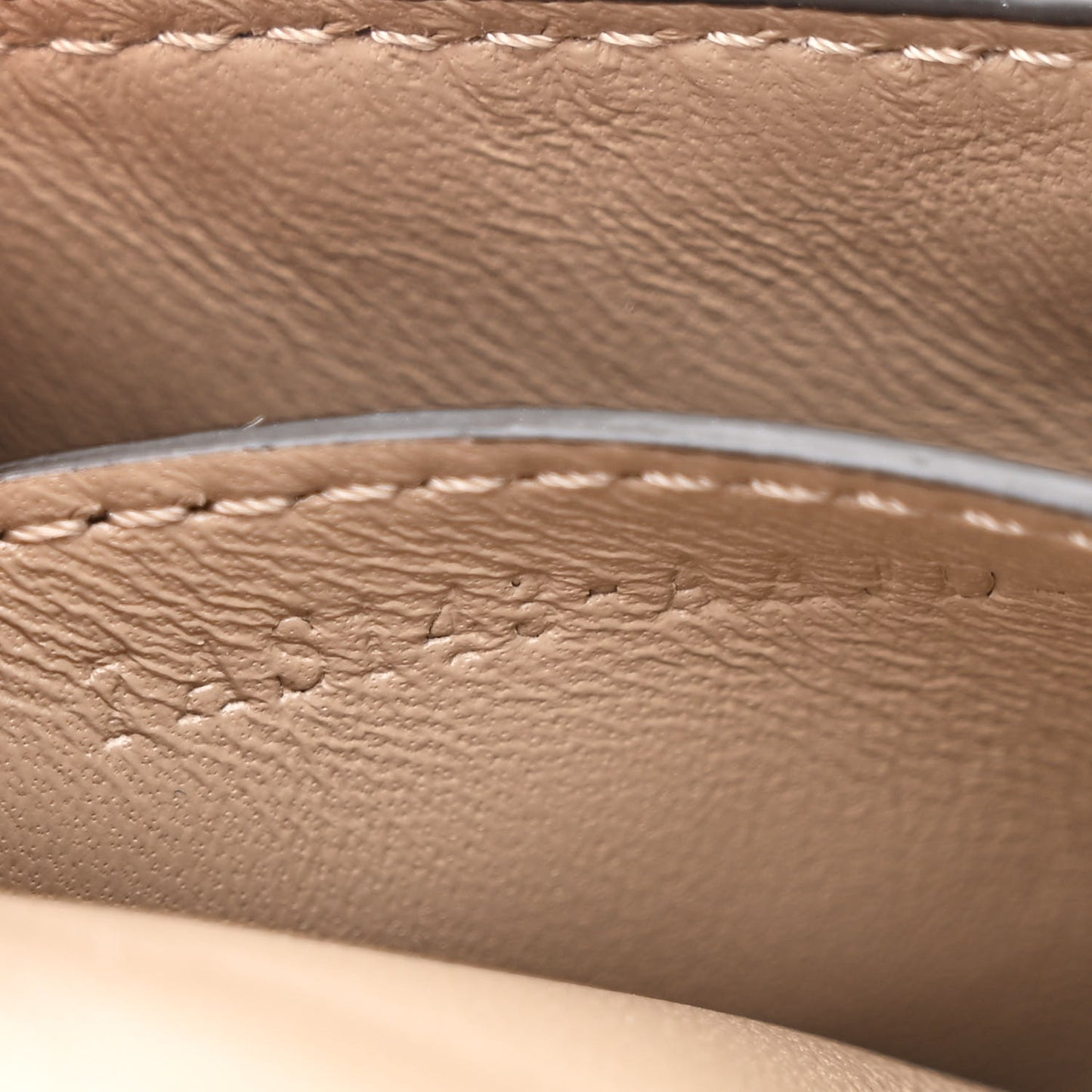 Nappa Matisse FF Embossed Nano Chain Baguette Tortora
