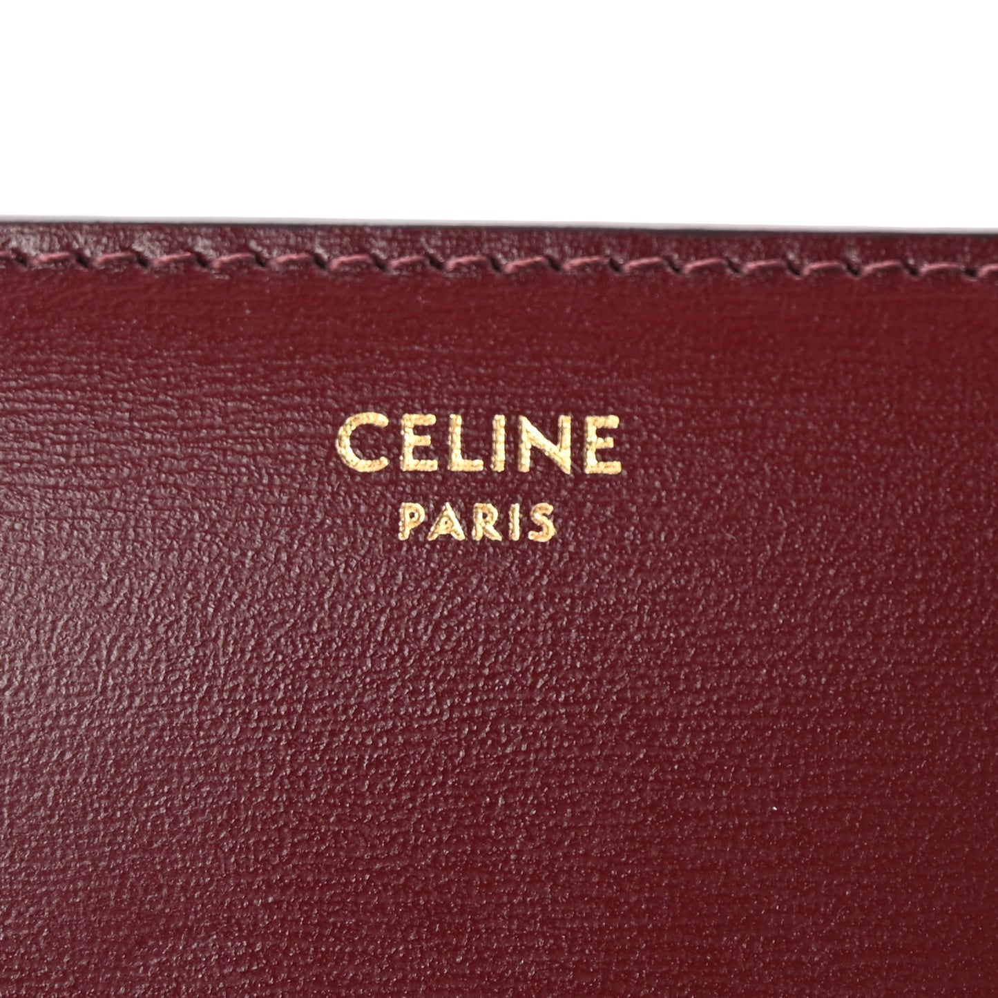 Shiny Calfskin Small Triomphe Wallet Deep Burgundy