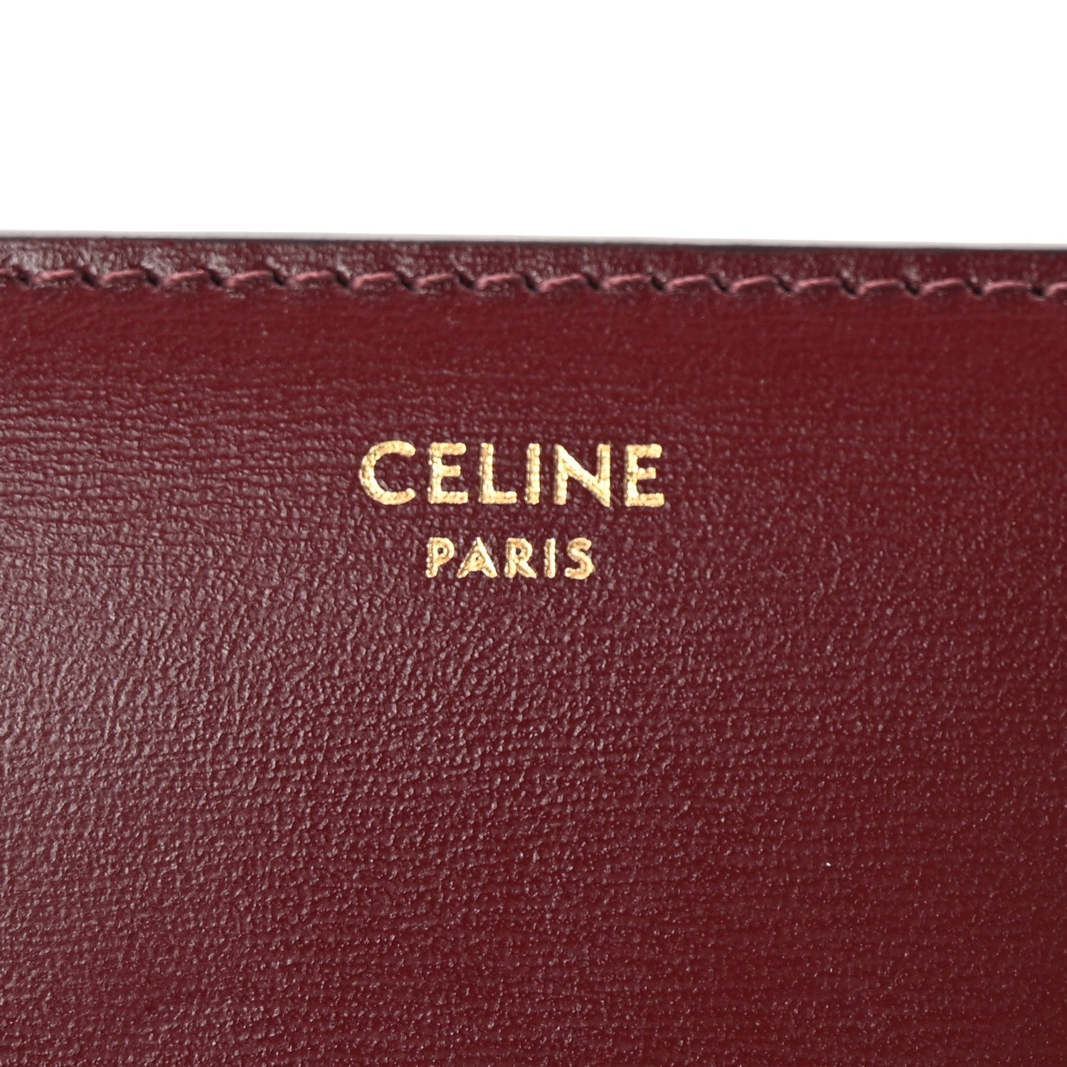 Celine Shiny Calfskin Small Triomphe Wallet Deep Burgundy 6 of 8