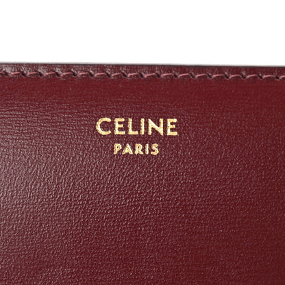 Celine Shiny Calfskin Small Triomphe Wallet Deep Burgundy 6 of 8