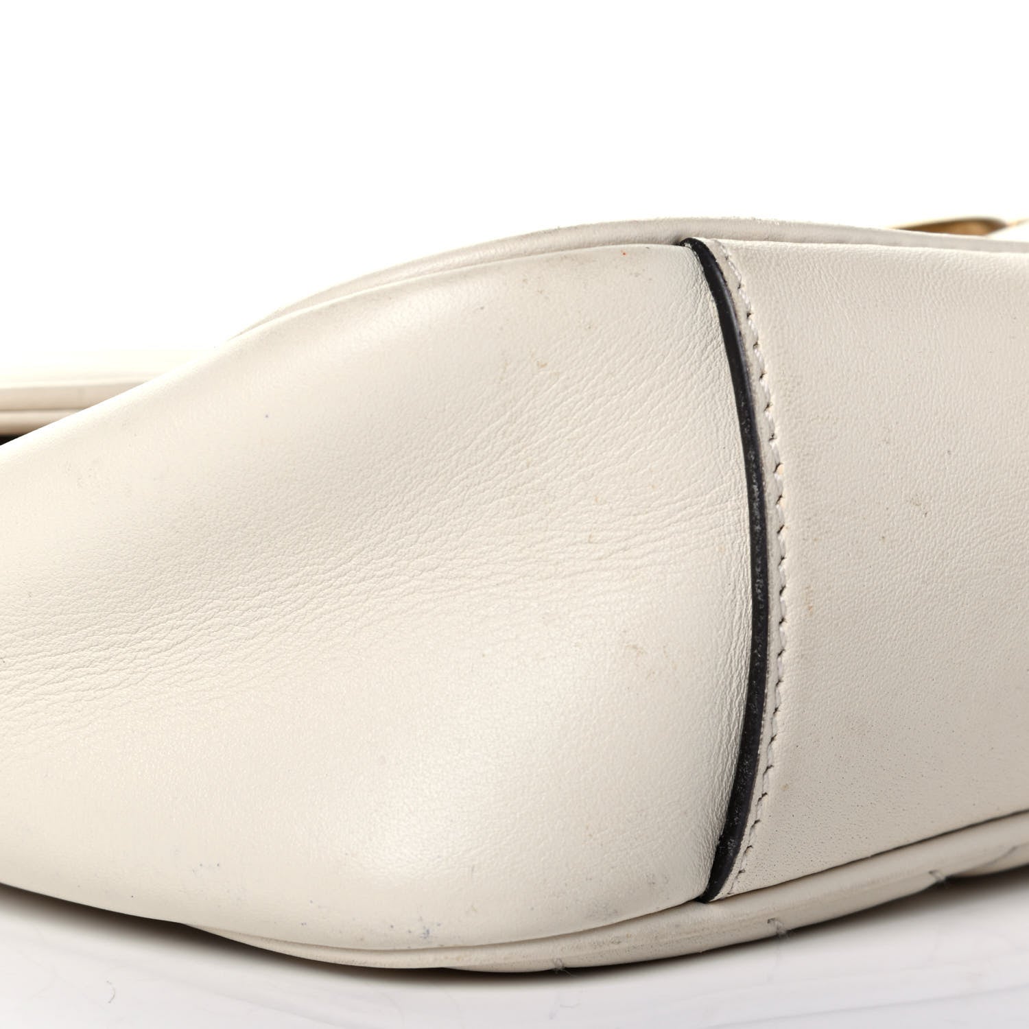 Gucci Calfskin Matelasse Small GG Marmont Shoulder Bag White 9 of 9