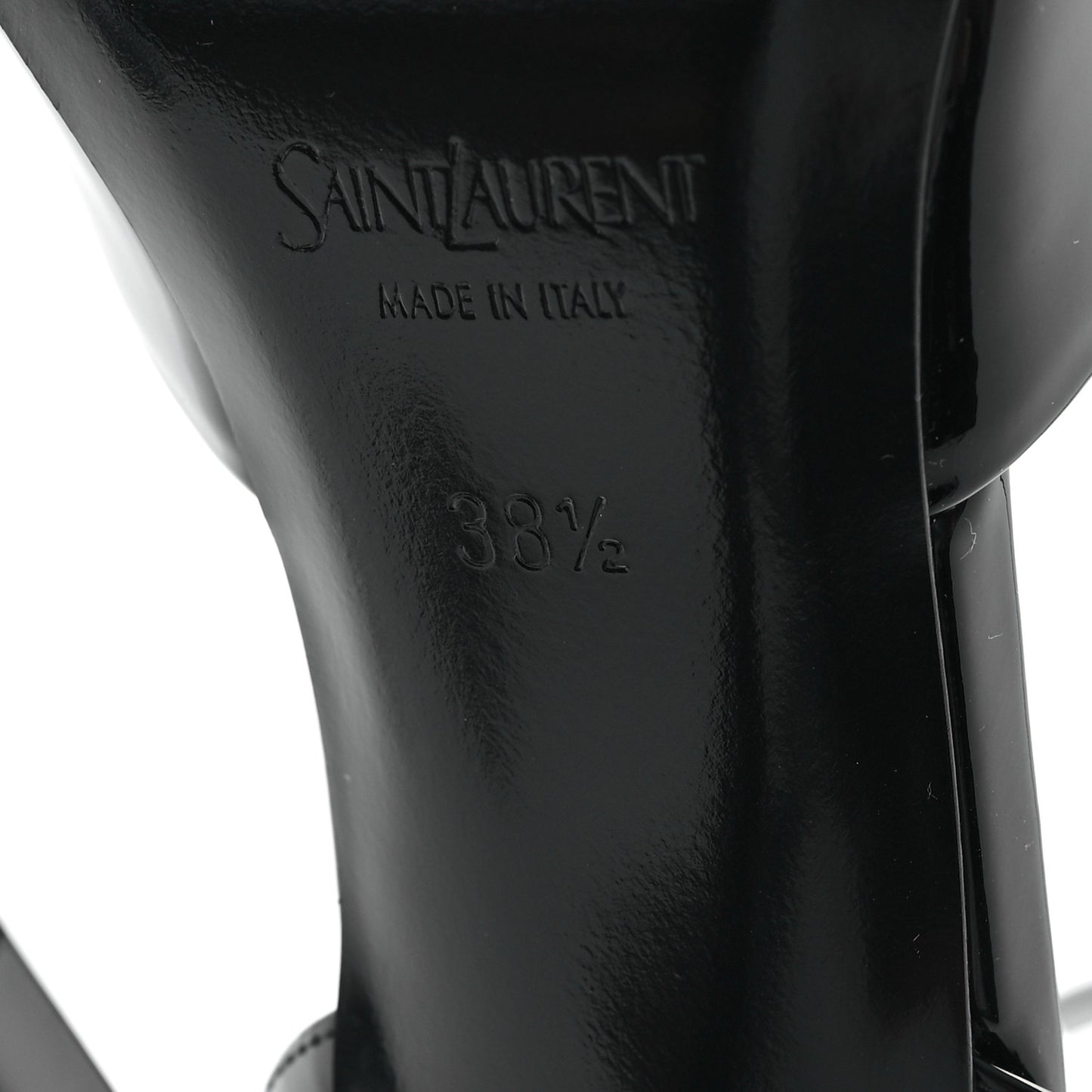 Patent Calfskin La Scandale 110 Sandals 38.5 Black