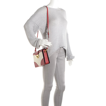 Prada Saffiano Turnlock Shoulder Bag Fuoco White 2 of 7