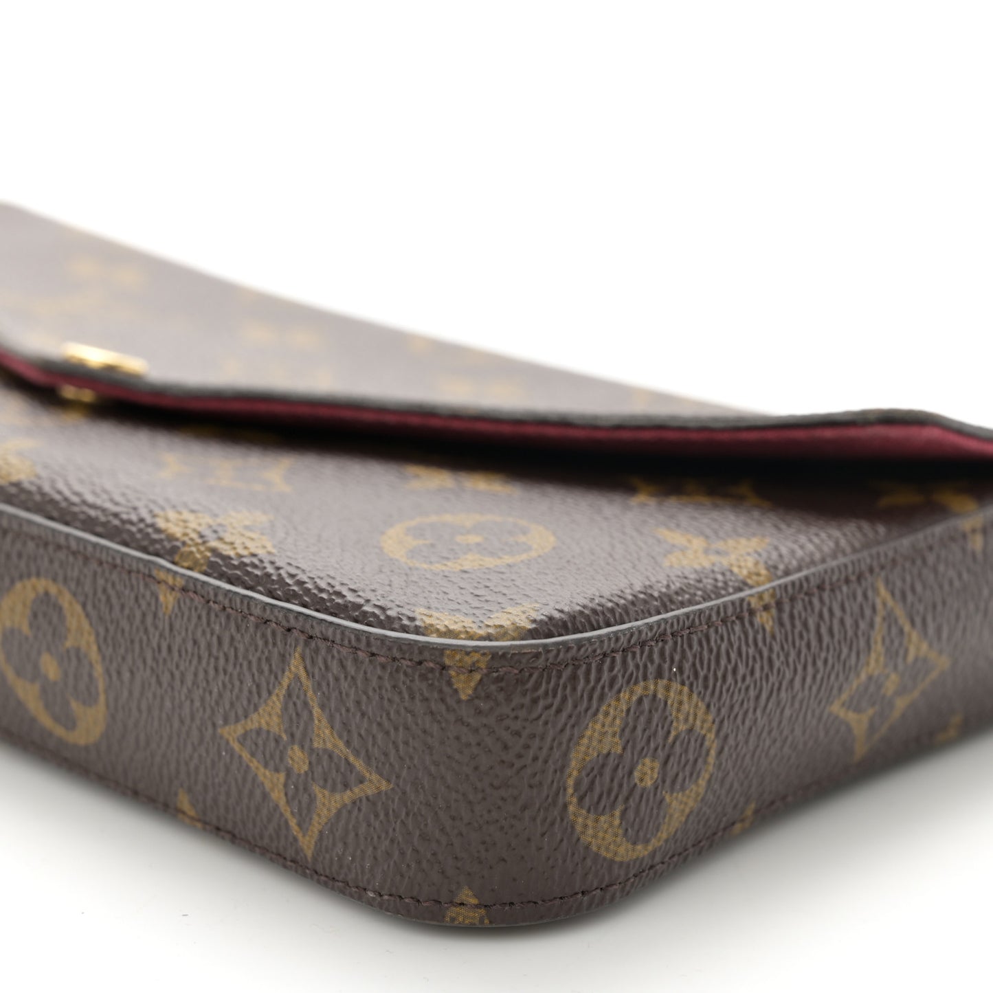 Monogram Pochette Felicie Chain Wallet Fuchsia