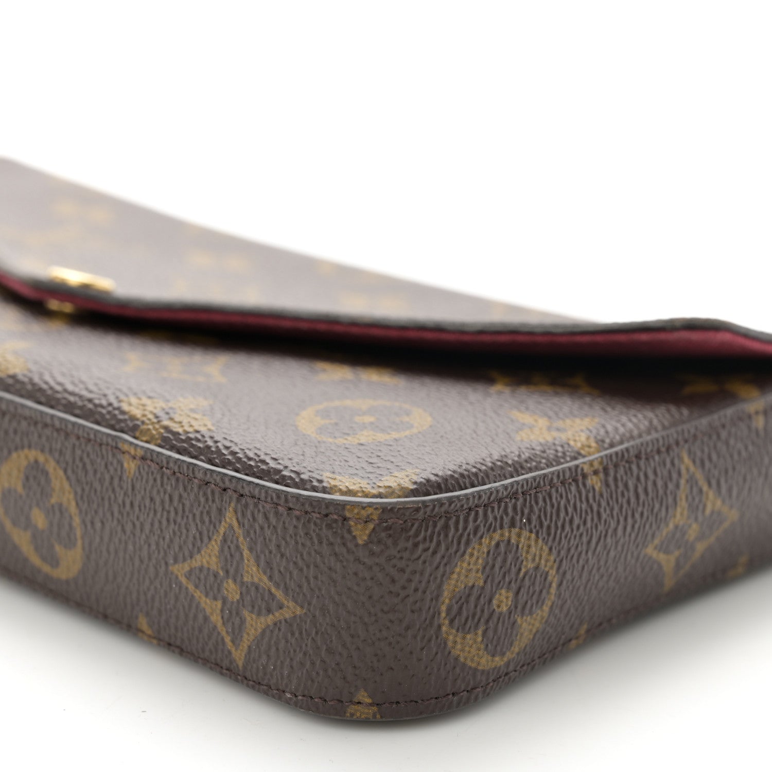 Louis Vuitton Monogram Pochette Felicie Chain Wallet Fuchsia 12 of 13
