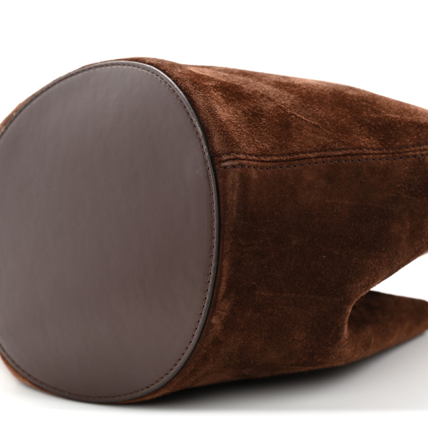 Suede Calfskin Mini Lotus Tote Coffee