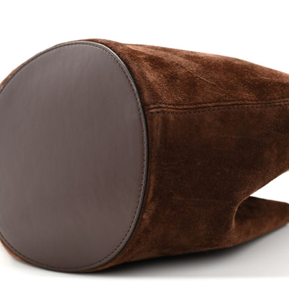 Khaite Suede Calfskin Mini Lotus Tote Coffee 9 of 9