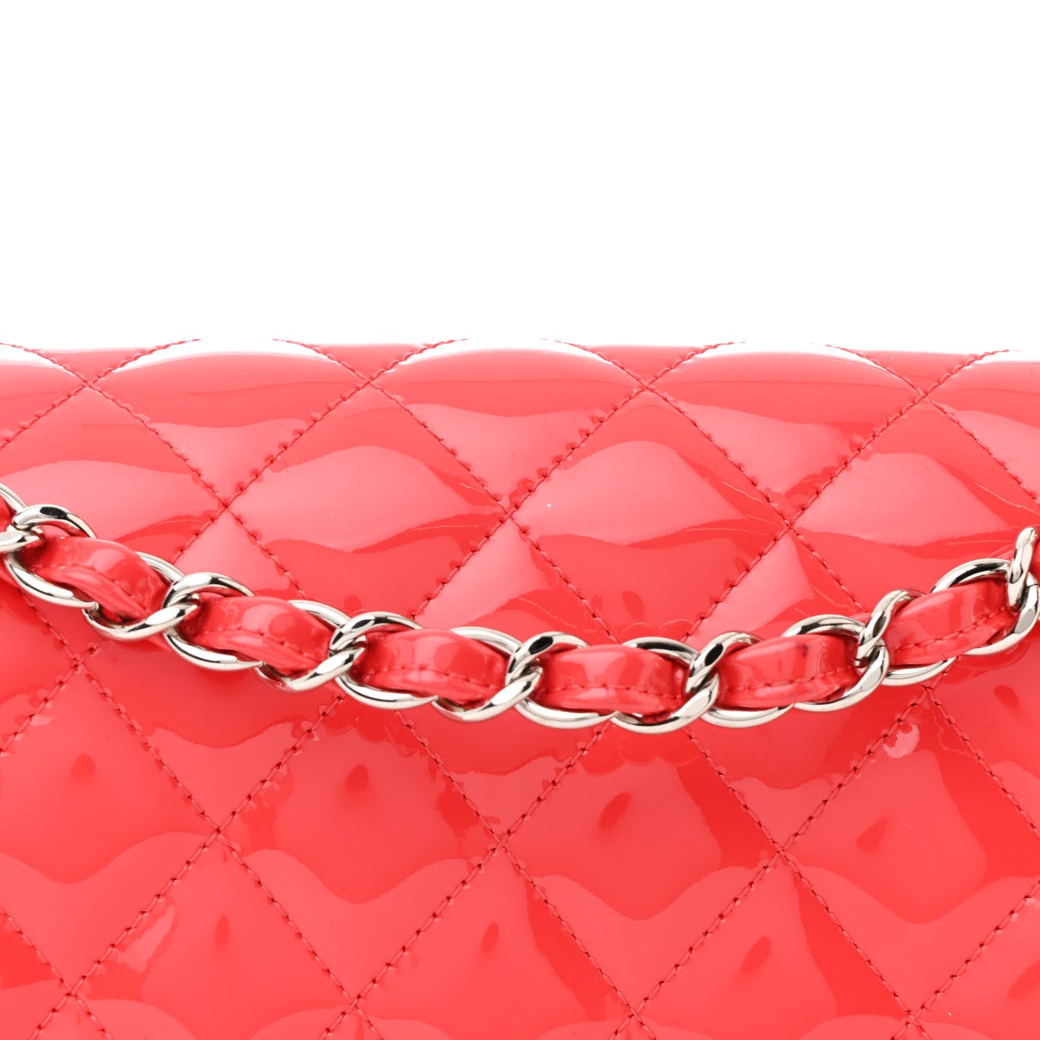 Chanel Patent Calfskin Quilted Medium Double Flap Red 8 of 12