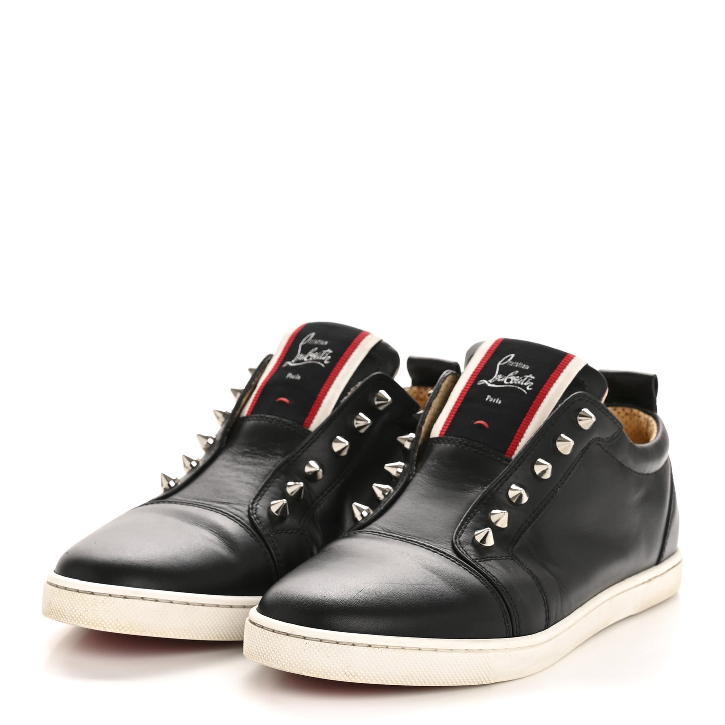 Calfskin Fique A Vontade Flat Sneakers 38.5 Black