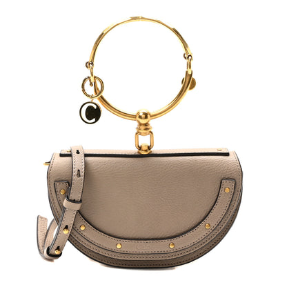Chloe Calfskin Small Nile Bracelet Minaudiere Bag Motty Grey 1 of 9