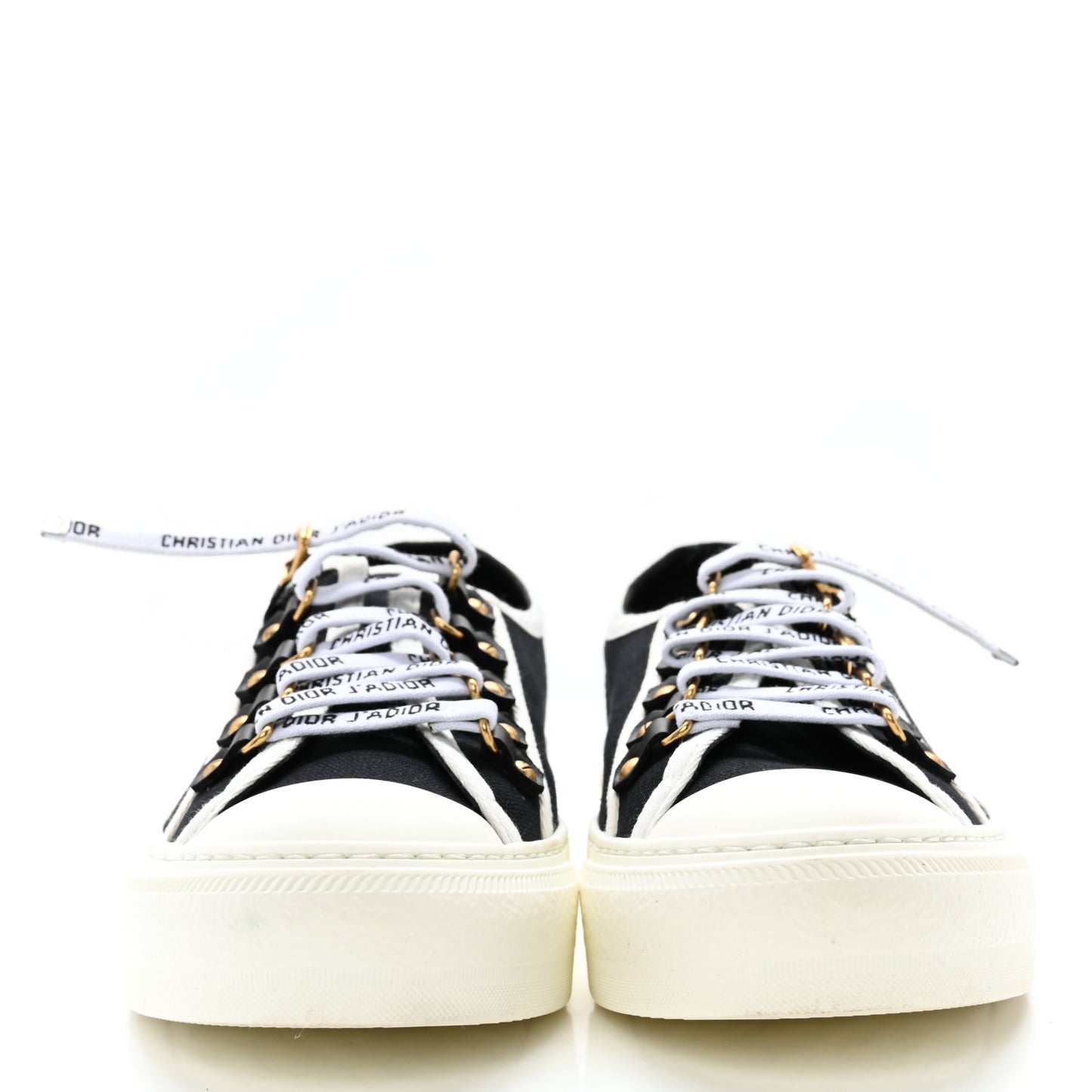 Canvas Walk'N'Dior Low Top Sneakers 38.5 Black