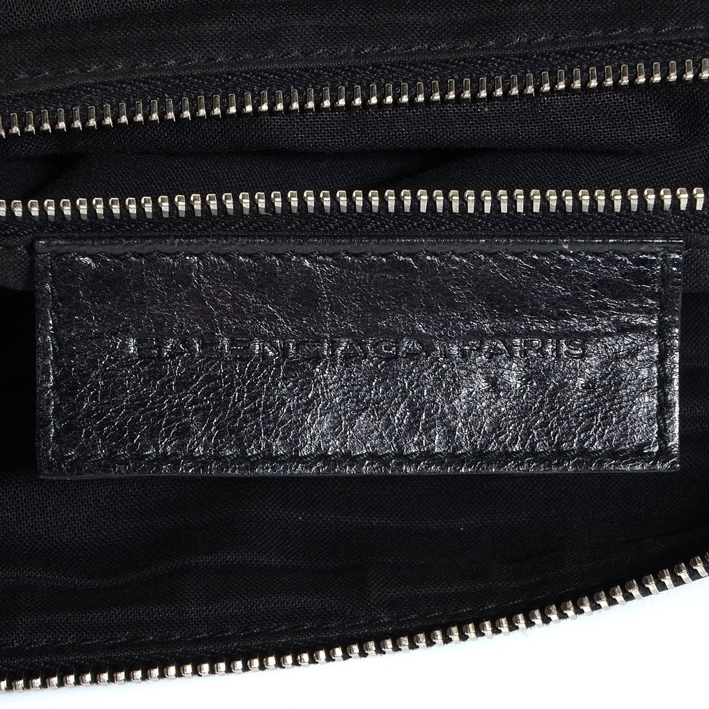 Chevre Giant 21 Silver Hardware Flat Handle Clutch Black