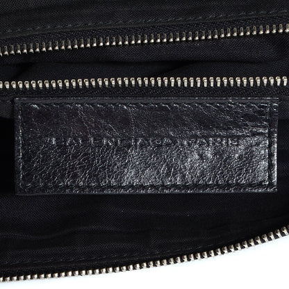 Balenciaga Chevre Giant 21 Silver Hardware Flat Handle Clutch Black 6 of 11