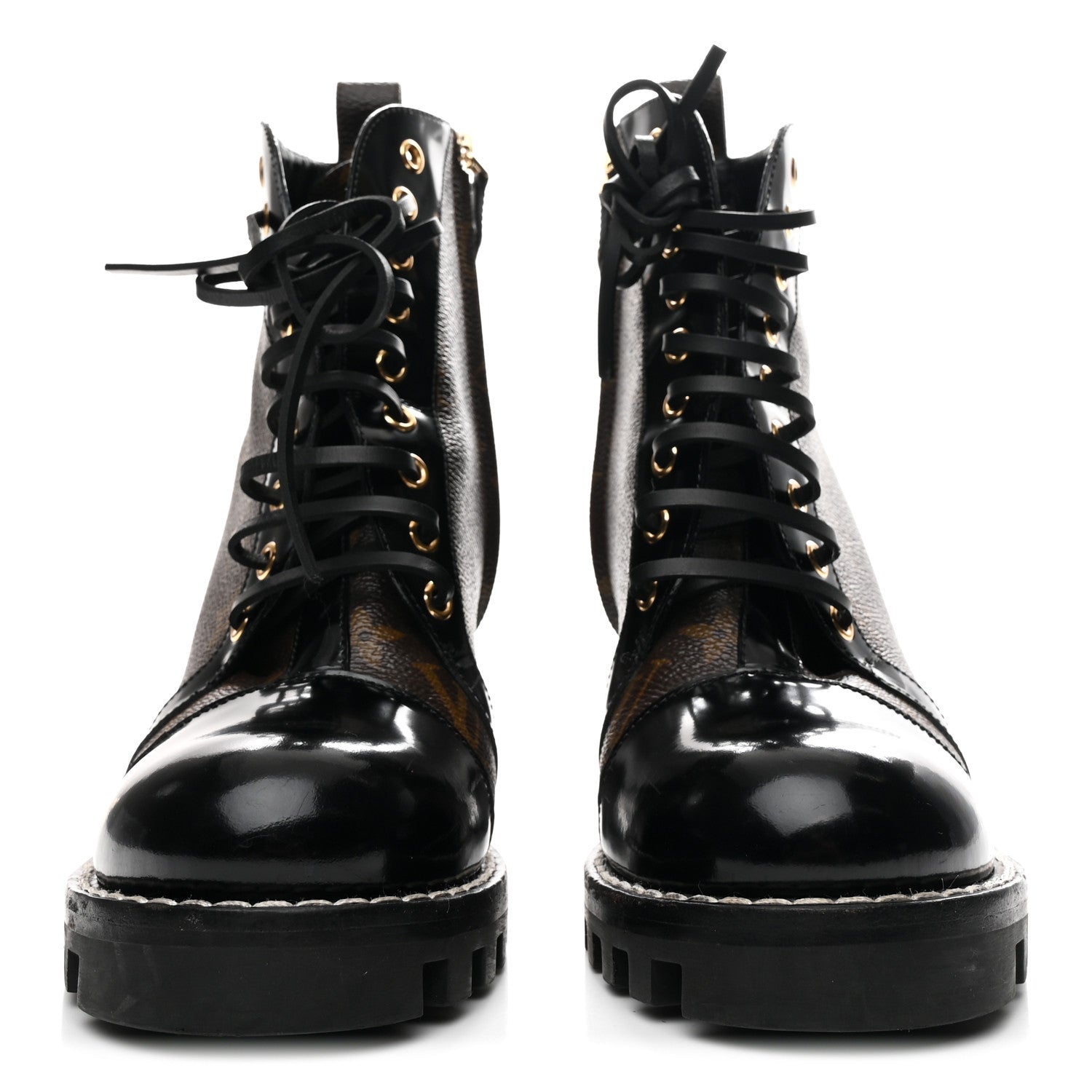 Louis Vuitton Patent Calfskin Monogram Star Trail Ankle Boots 39 Black 3 of 10