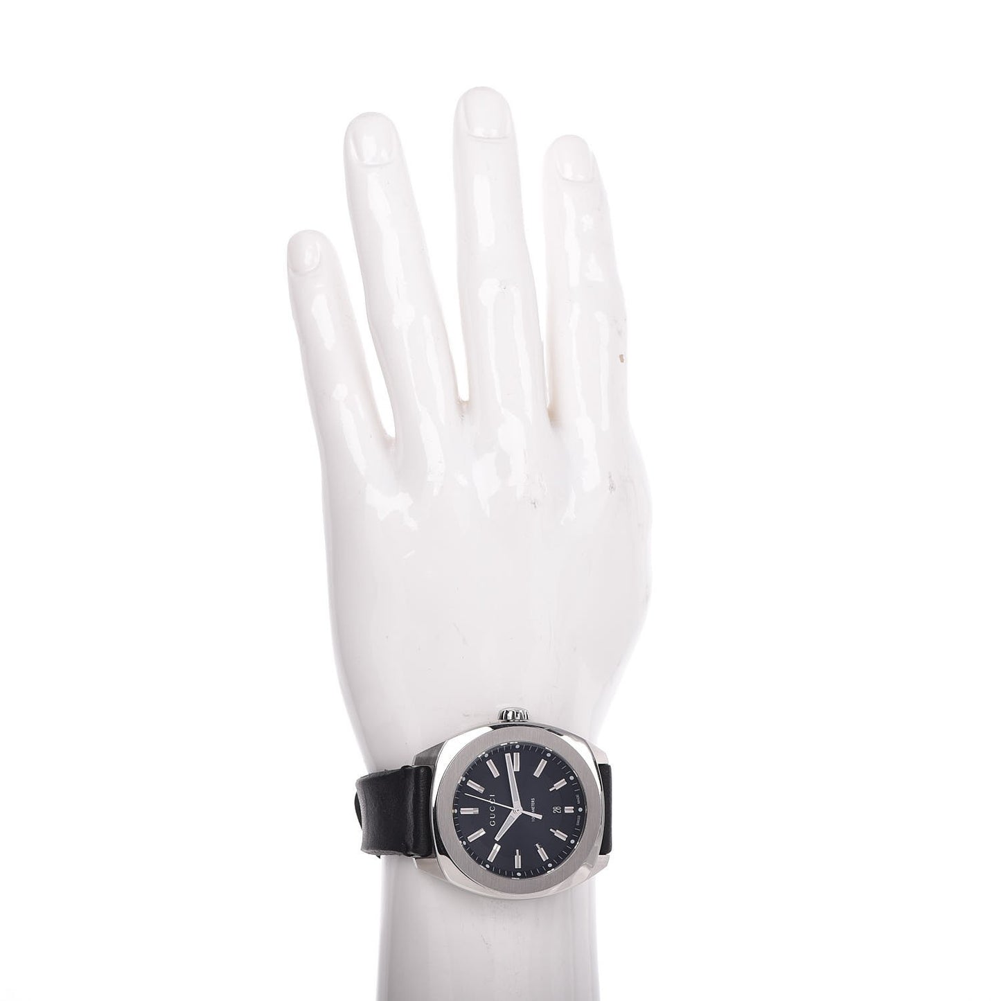 Stainless Steel Calfskin 44mm GG2570 Toscano Quartz Watch Black