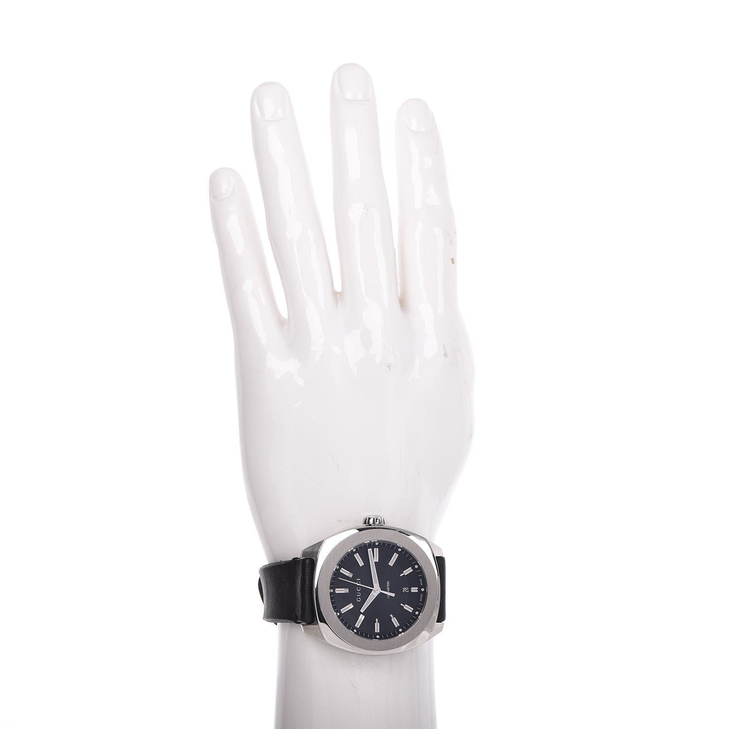 Gucci Stainless Steel Calfskin 44mm GG2570 Toscano Quartz Watch Black 2 of 9