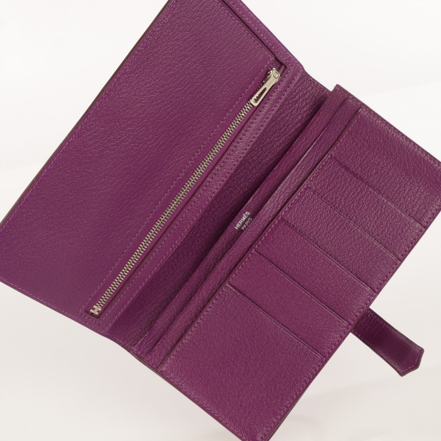 Hermes Chevre Mysore Bearn Gusset Wallet Anemone 6 of 10