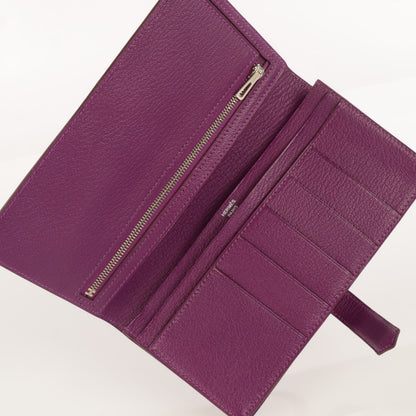 Hermes Chevre Mysore Bearn Gusset Wallet Anemone 6 of 10