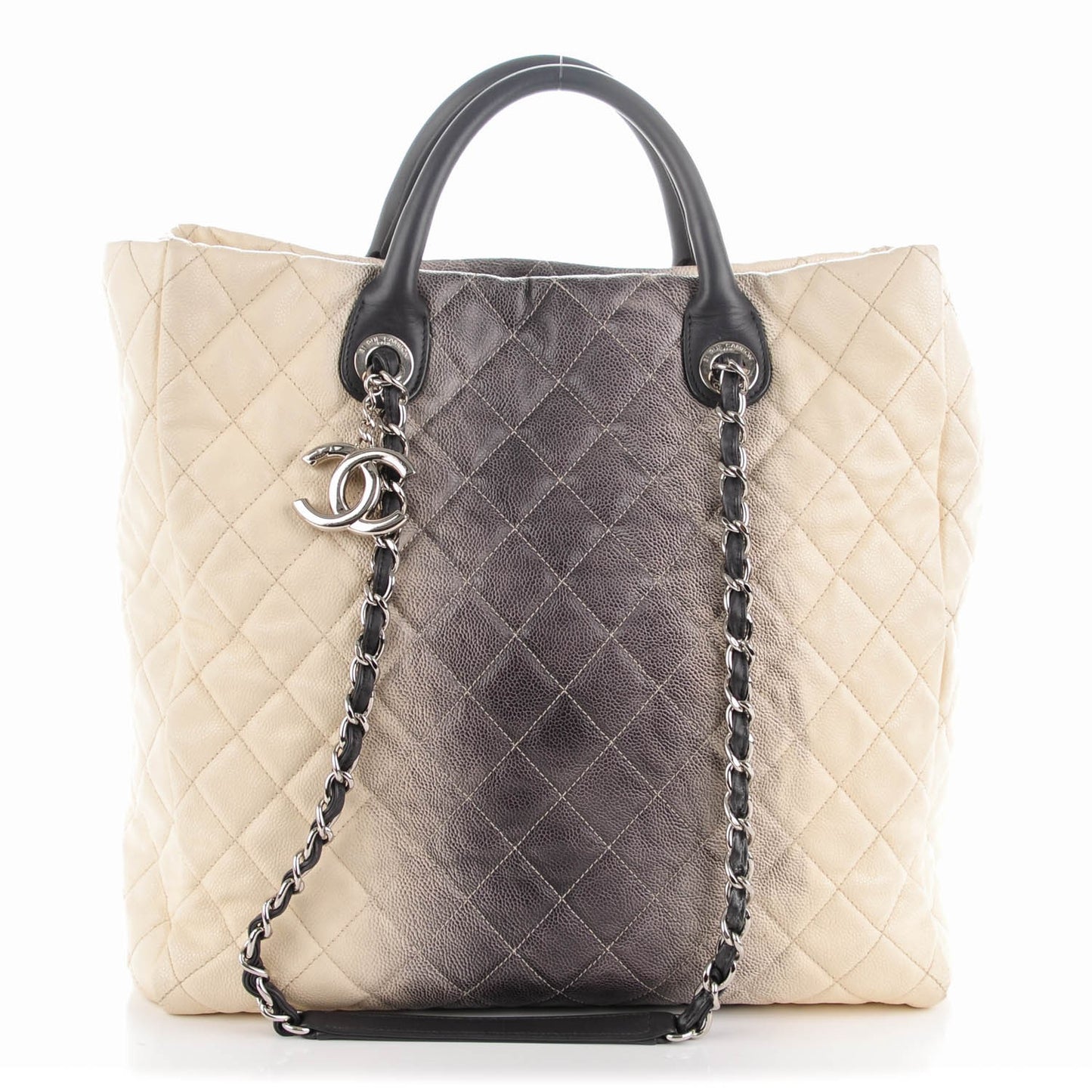 Caviar Ombre Shopping Tote Grey