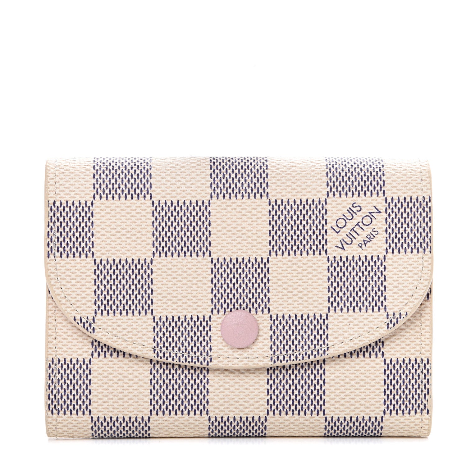 Louis Vuitton Damier Azur Rosalie Coin Purse Rose Ballerine 1 of 7