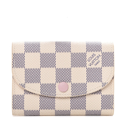 Louis Vuitton Damier Azur Rosalie Coin Purse Rose Ballerine 1 of 7