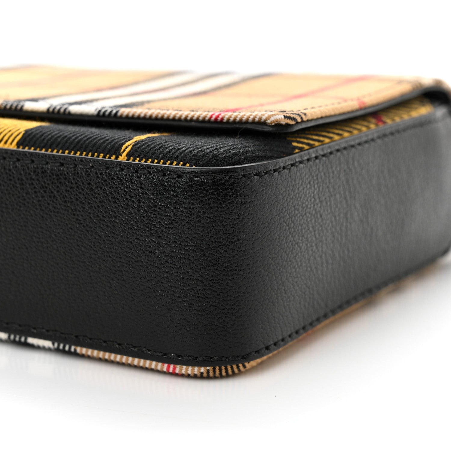 Burberry House Check Tartan Mix Hampshire Crossbody Antique Yellow Black 9 of 9