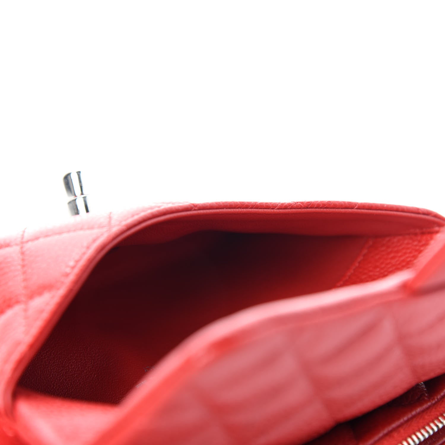 Chanel Caviar Quilted Daily Zip Crossbody Bag Red 6 of 13