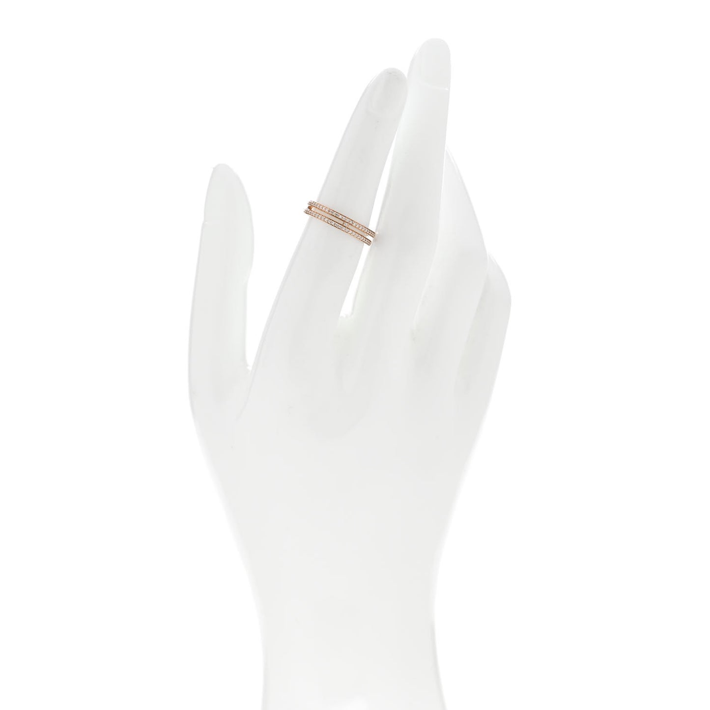 18K Rose Gold Diamond Ariane Wedding Band Ring 51 5.75