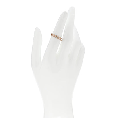 Hermes 18K Rose Gold Diamond Ariane Wedding Band Ring 51 5.75 2 of 4
