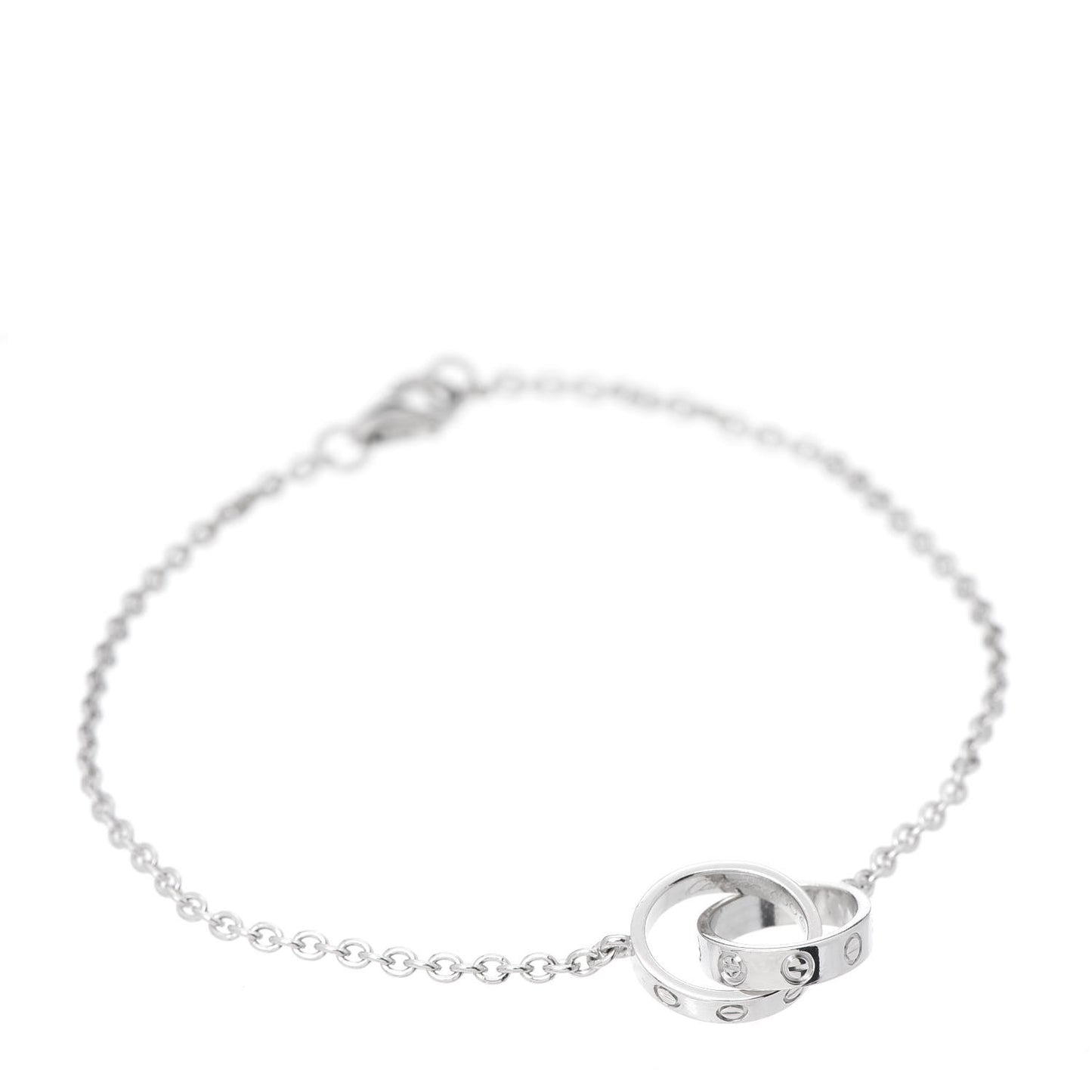18K White Gold Interlocking LOVE Bracelet