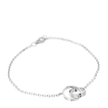 Cartier 18K White Gold Interlocking LOVE Bracelet 1 of 7