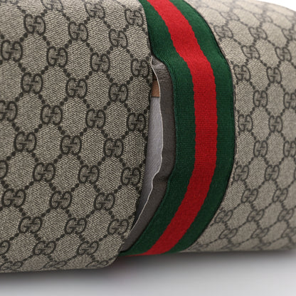 Gucci GG Supreme Monogram Textured Calfskin Web Medium Ophidia Shopping Tote Beige Ebony New Acero 9 of 11