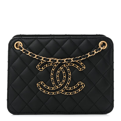 Chanel Calfskin Quilted CC Small Once Upon A Time Tote Black 1 of 10