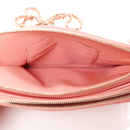 Chanel Iridescent Caviar Quilted Small Clutch With Chain Pink 7 of 13